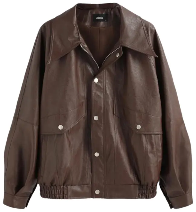 leather brown jacket